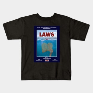 The laws of Moses coming out of the water, satirical meme Kids T-Shirt